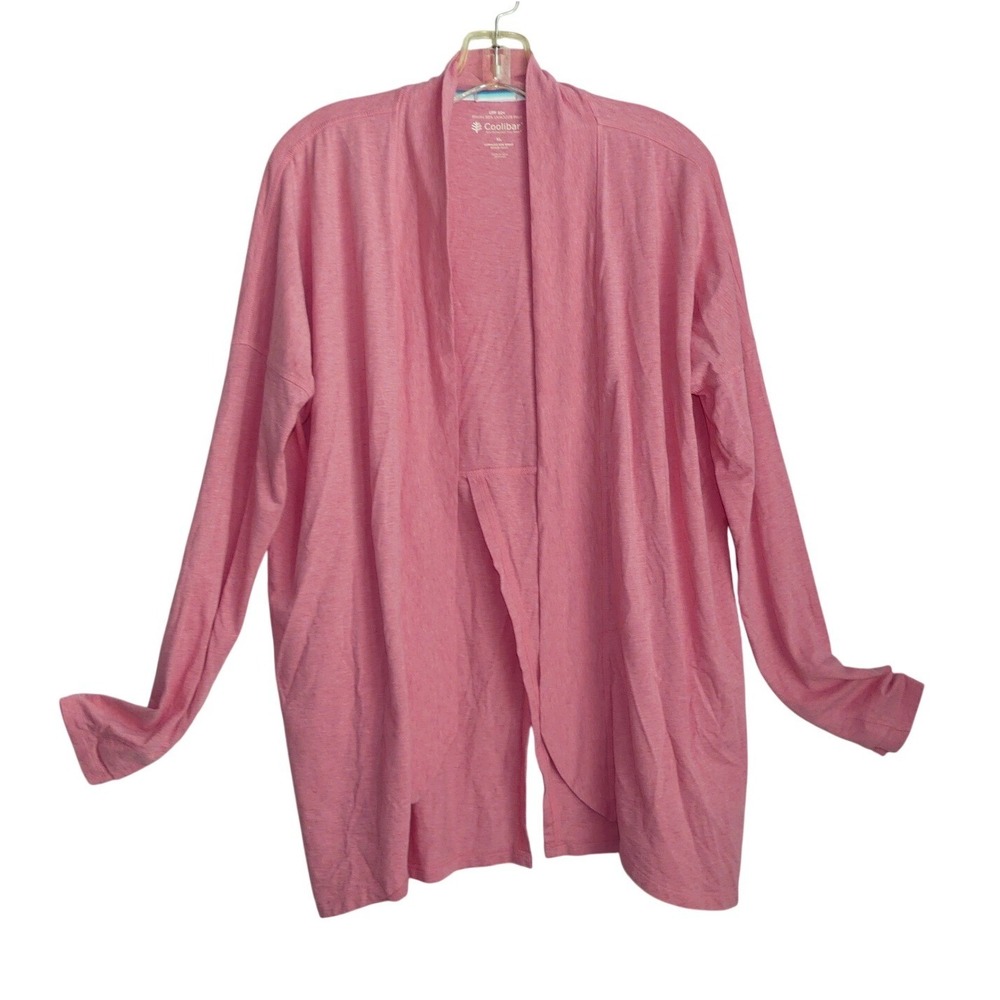 Coolibar Lumaleo Sun Wrap Pink UPF 50+ Cardigan XL Pink Travel Vacation Outdoor